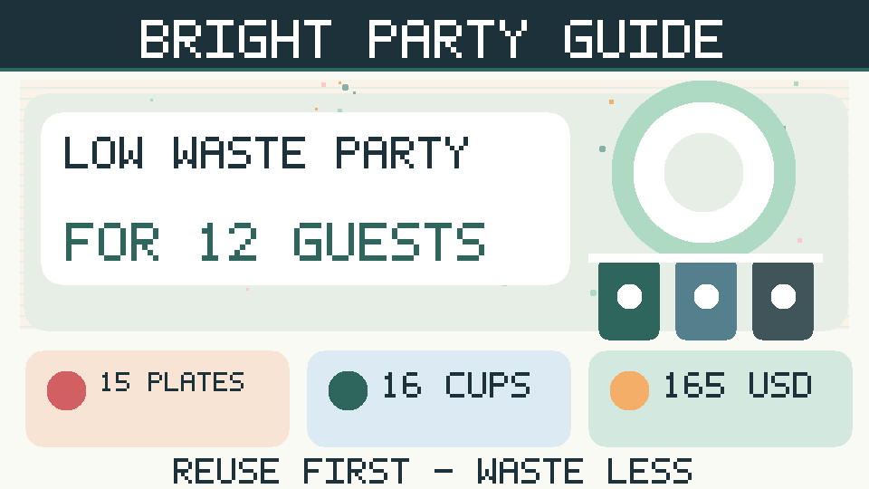 Low-Waste Party at Home for 12: Reusable Supply Calculator and $165&nbsp;Budget