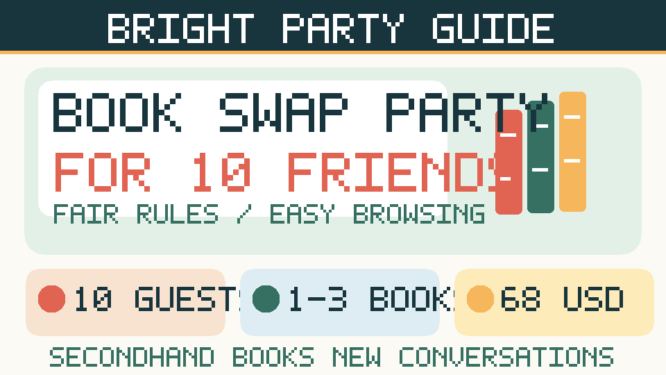 Book Swap Party for 10 Friends: Fair Exchange Rules, Invitations and $68 Host&nbsp;Budget